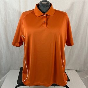 Hartwell Women’s Plus Size 3XL Orange Button Collar short sleeve golf shirt